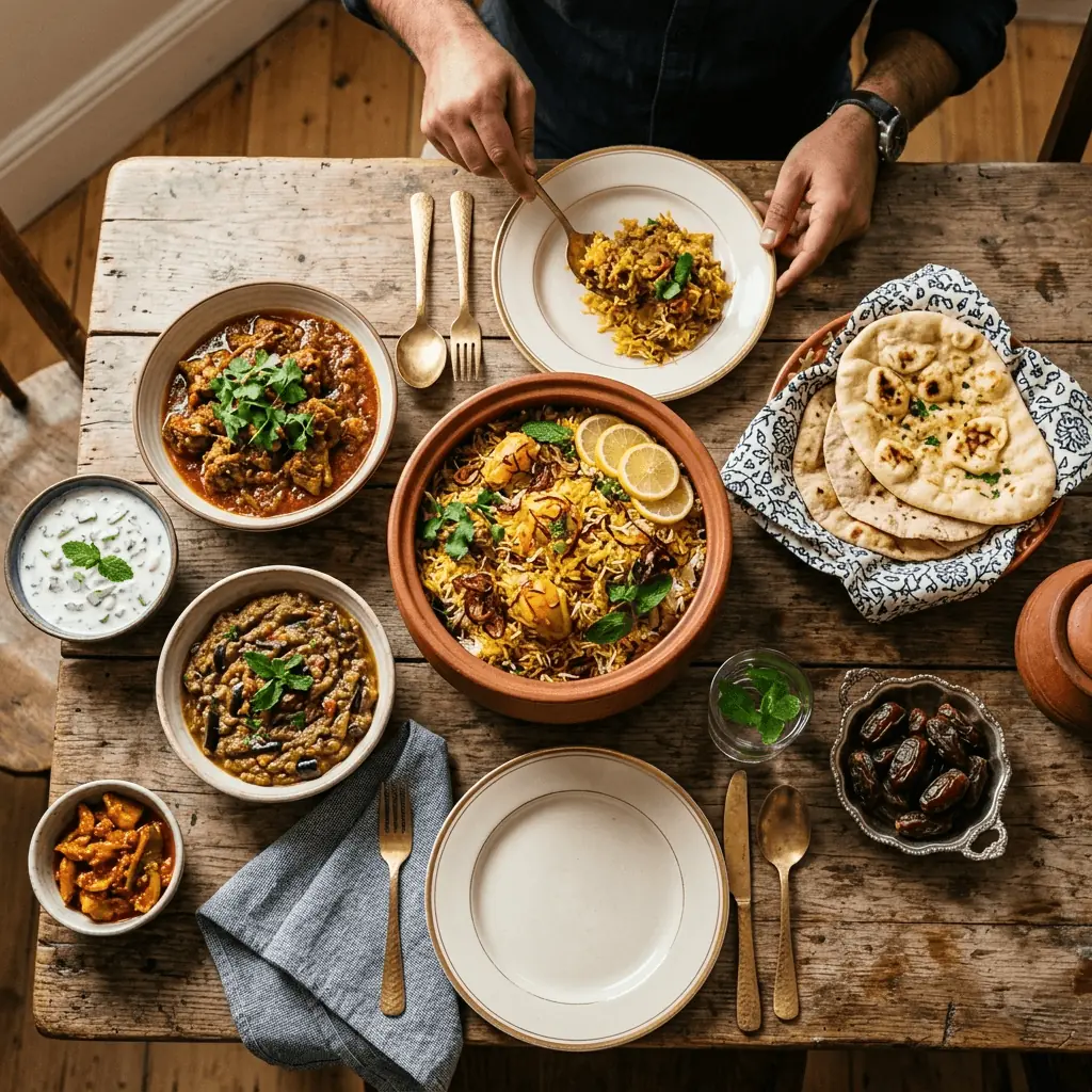 Warm inviting meal
